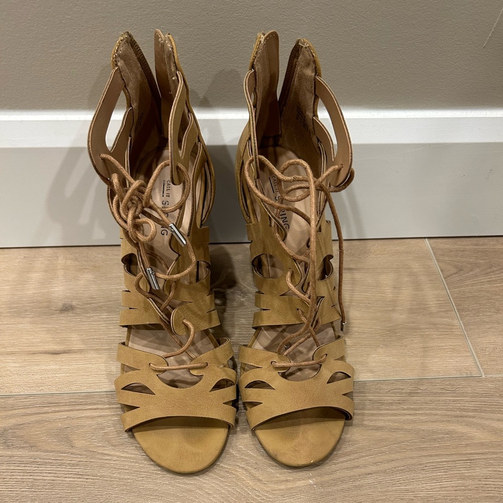 Call it Spring Healed strap sandal